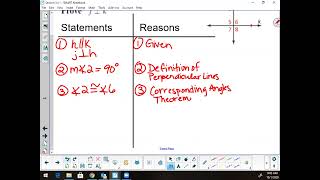 Section 3.4: Proofs with Perpendicular Lines
