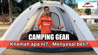 REVIEW | KHEMAH CAMPING | Cara pasang NATUREHIKE PROFESSIONAL 4 TENT dengan mudah, cantek dan kemas