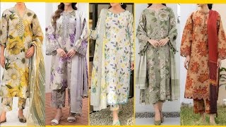 Lawn and cotton new all over dresses design # Summer dress design for girls 2025