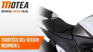 Motorrad Gelpad mit Neoprenbezug für Sitzbank Tourtecs Größe L