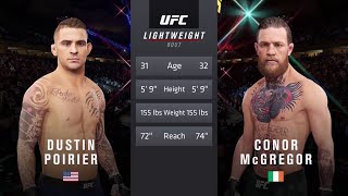 UFC 257: Dustin Poirier vs. Connor McGregor 2 [Full Fight Sim] UFC 4