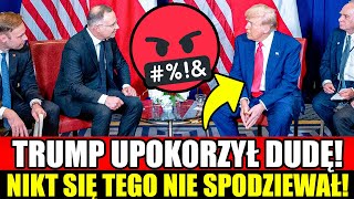 SZOK! TRUMP UPOKORZYŁ DUDĘ PUBLICZNIE – SZOKUJĄCA PRAWDA UJAWNIONA!