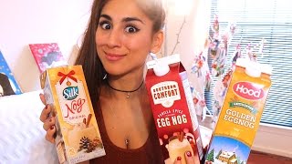 FIRST TIME TRYING EGGNOG!!