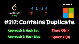 CONTAINS DUPLICATE - Microsoft Interview Question - Python - LeetCode 217