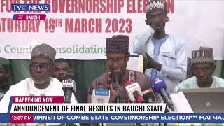 INEC Declares Bala Mohammed Winner Of Bauchi Governorship Poll As APC Expresses Dissatisfaction