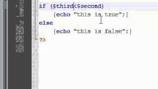 PHP Tutorial - 4 - If Else Statements.flv