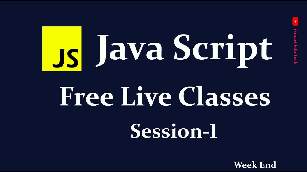 JavaScript Tutorial | Introduction |Class-1 - YouTube