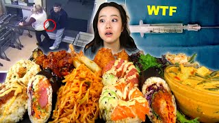 He injected HIS FLUID into random women at the grocery store - here's why | Salmon Sushi Mukbang