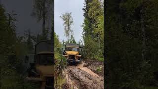 Mudrunner in real life #spintires #mudrunner #driver #offroad #snowrunner #shorts  #trucksimulator