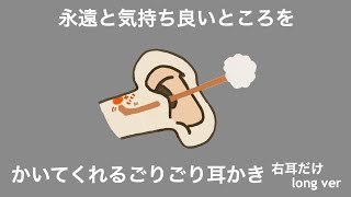 【ASMR】永遠と気持ち良い所をかいてくれるごりごり耳かき 右耳だけ long ver Ear Cleaning 【No Talking】