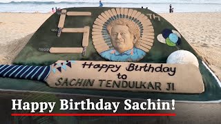 Sand Artist's Tribute To Sachin Tendulkar On His 50th Birthday