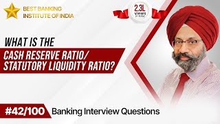 What is Cash Reserve Ratio CRR & Statutory Liquidity Ratio SLR? | Mr. Jasbir Singh | IPB India