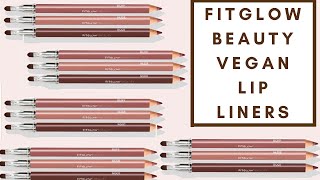 REVIEW \u0026 SWATCHES: FITGLOW BEAUTY VEGAN LIP LINERS | Integrity Botanicals