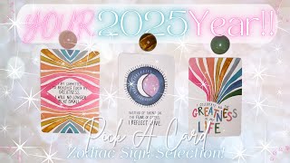 ✨ YOUR 2025 YEAR PREDICTION IN DETAIL 💖🔥🔮🏡🌌 | PICK A CARD TAROT READING | ZODIAC SIGNS ✨