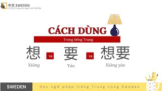 PHÂN BIỆT CÁCH DÙNG CỦA 想 - 要 - 想要 trong tiếng Trung | Xiǎng - yào - xiǎng yào｜Tự học Hán ngữ