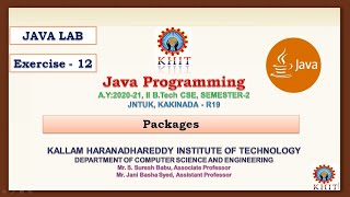 JAVA Lab Exercise 12 Packages