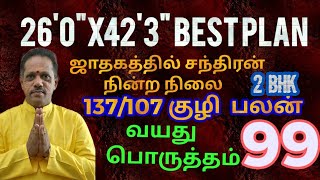 North facing vasthu plan,2bhk, 99 years,137/107 குழி வரைபடம் #137/107kuli #northplan #வடக்குவீடு