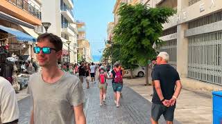 Heraklion Crete, walking tour 4k, Kreta, Greece 2023