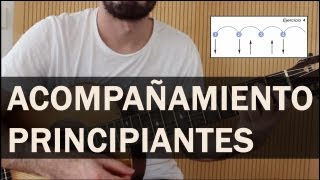 El acompañamiento ritmo de guitarra para tocar cualquier acorde - Curso principiantes