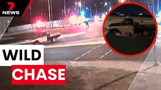 Sparks fly during wild Adelaide police chase | 7 News Australia
