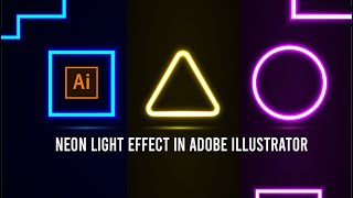Neon Light Effect in Adobe Illustrator tutorial