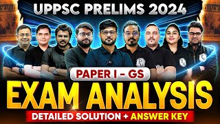 UPPSC Paper Analysis 2024 🔥| UPPCS GS Paper 1 Analysis | UPPCS Prelims Answer Key | UPPSC Wallah