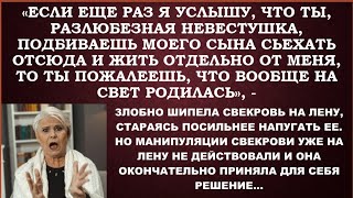 Я знаю,что это твои проделки-сманить моего сына в арендную квартиру-пёрла буром свекровь на невестку