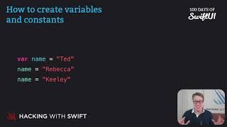 How to create constants and variables – Swift for Complete Beginners