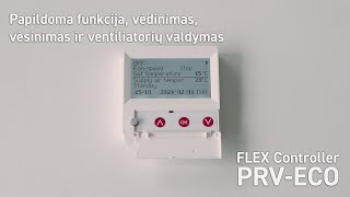 Papildoma funkcija, vėdinimas, vėsinimas ir ventiliatorių valdymas (FLEX PRV-ECO greita instrukcija)