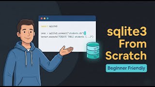 Learn Python sqlite3 from scratch part 1 (creating database , table, columns and inserting values)