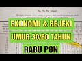 REJEKI RABU PON UMUR 30/60 TAHUN ||PRIMBON