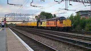 class 37s | 37116 and 37421 on test train at Crewe 15/07/2022