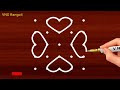 easy 5x5 dot rangoli design daily simple rangoli for beginners daily muggulu