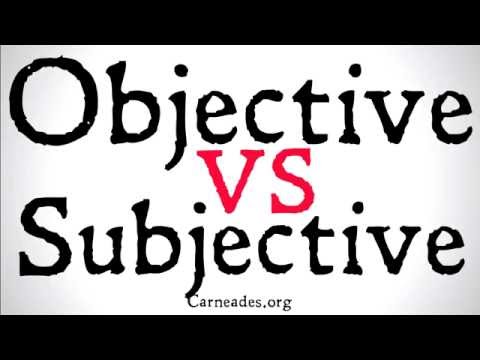 What is subjective vs objective?