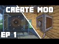 Minecraft Create Mod Tutorial - Water Wheel & Mechanical Press Ep 1