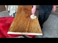 【耳が決め手】岩手県産ハンノキ一枚板×オイル仕上げ【木の店さんもく】how to apply oil stain finish to japanese alder