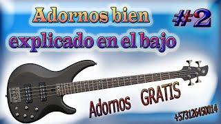 ✅ TEORIA para hacer “ADORNOS”🎸🔥EXPLICACION🎸/ adornos en el bajo😱#bass #tutorial #bassmusic #ardornos