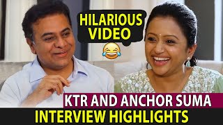 HILARIOUS VIDEO : Minister KTR Make Hilarious Fun With Anchor Suma | KTR and Anchor Suma Interview