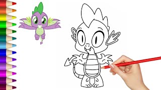 How to Draw Spike from My Little Pony | Simple \u0026 Easy for Kids