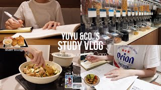 Study vlog / productive day📖🥨 / 9-hour study day / waking up 5:30am / Share Lounge / productive