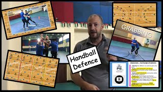 Full Lesson in 10 PE - Plan and drills for teaching students HANDBALL DEFENCE