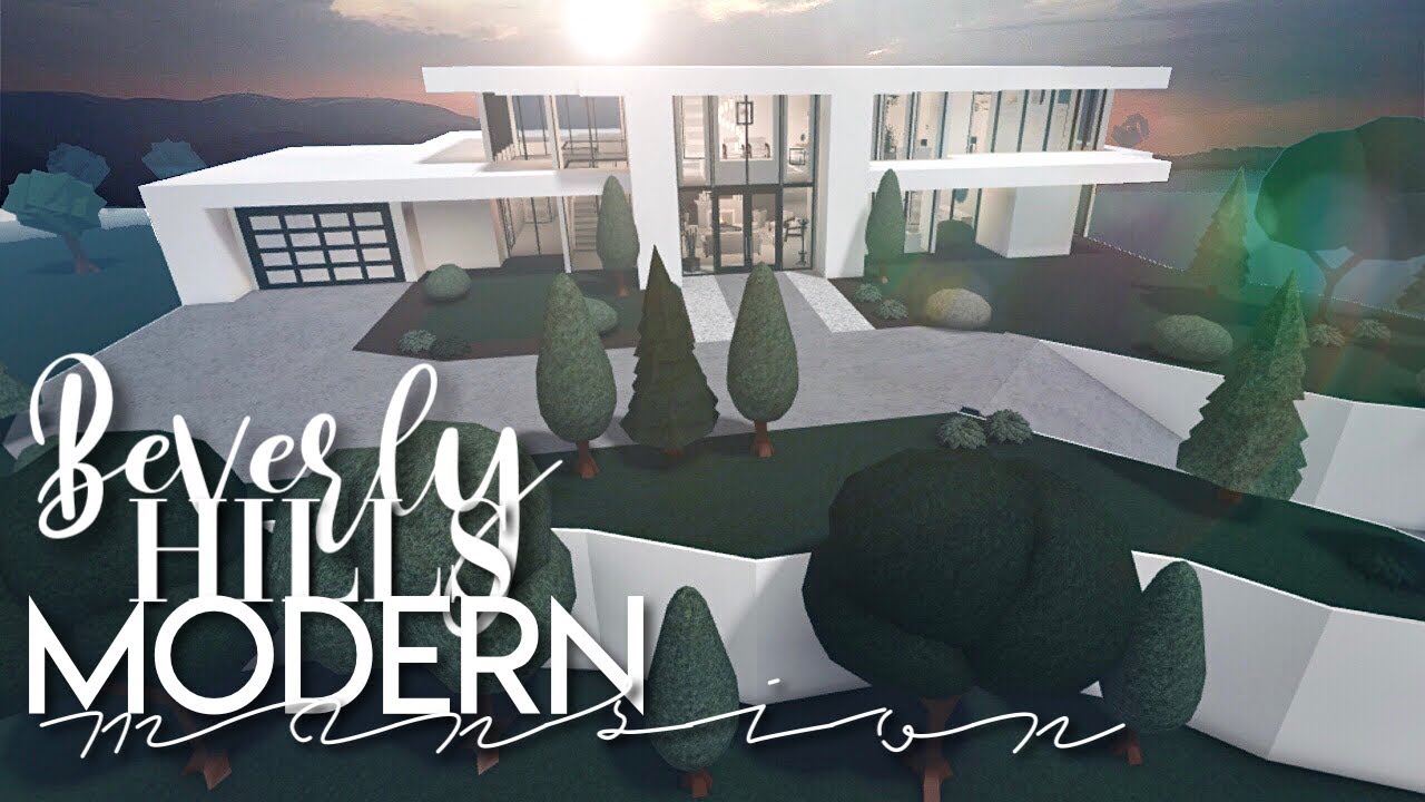 Bloxburg: Beverly Hills Modern Mansion 162k | No Large Plot & No ...