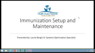 Intergy EHR: Immunization Module Set Up & Best Practice