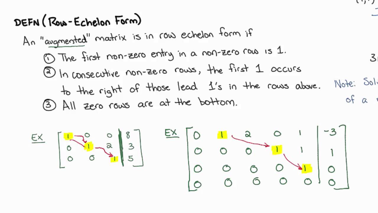 Matrices - Gauss-Jordan Elimination - YouTube