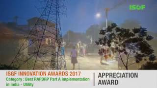 PGVCL gets ISGF Innovation Award 2017 (Appreciation) for Best RAPDRP PartA implementation-Utility