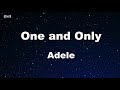 One and Only - Adele Karaoke 【No Guide Melody】 Instrumental