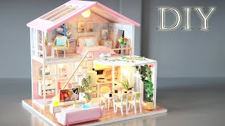 DIY Miniature Dollhouse Kit || Sweet Time With Pink Bedroom - Relaxing Satisfying Video