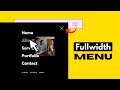 Full Width Menu in WordPress with Elementor | Full screen Hamburger Navigation Menu Hover Effects