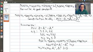 Goal Programming (Production) Example 2: LibreOffice Calc
