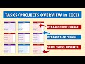 Excel Tutorial STEP by STEP | Track up to 9 Projects, Tasks or Activities | Fully customizable